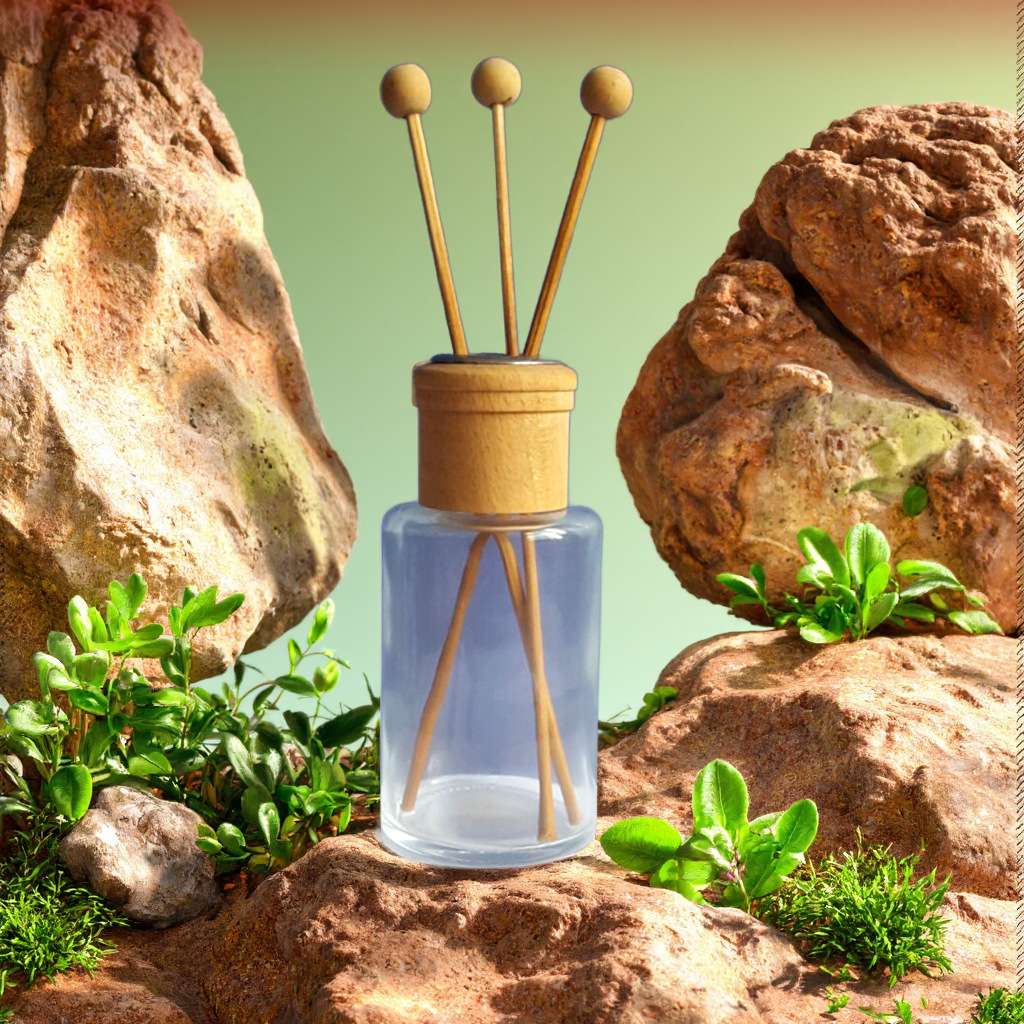 厂家供应80ml香薰玻璃瓶配套铝盖 木盖 无火藤条香薰瓶GX-009