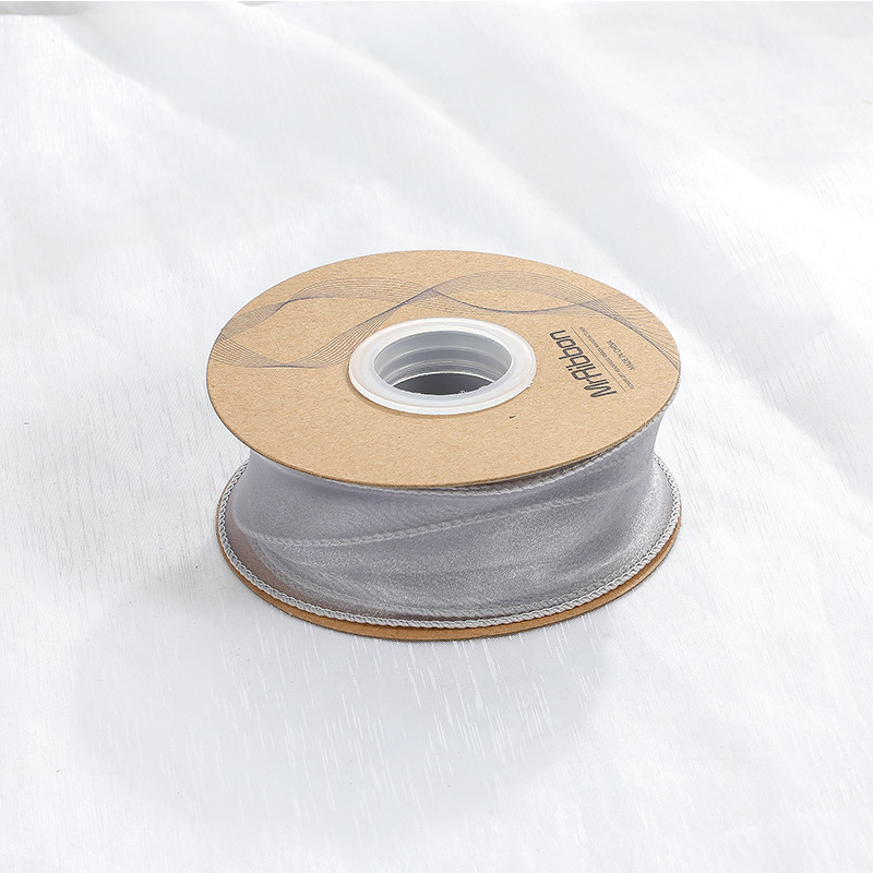 En stock al por mayor 4cm Phnom Penh fishtail hilo llano envuelto flor amplia cinta onda cinta ramo de flores material de embalaje