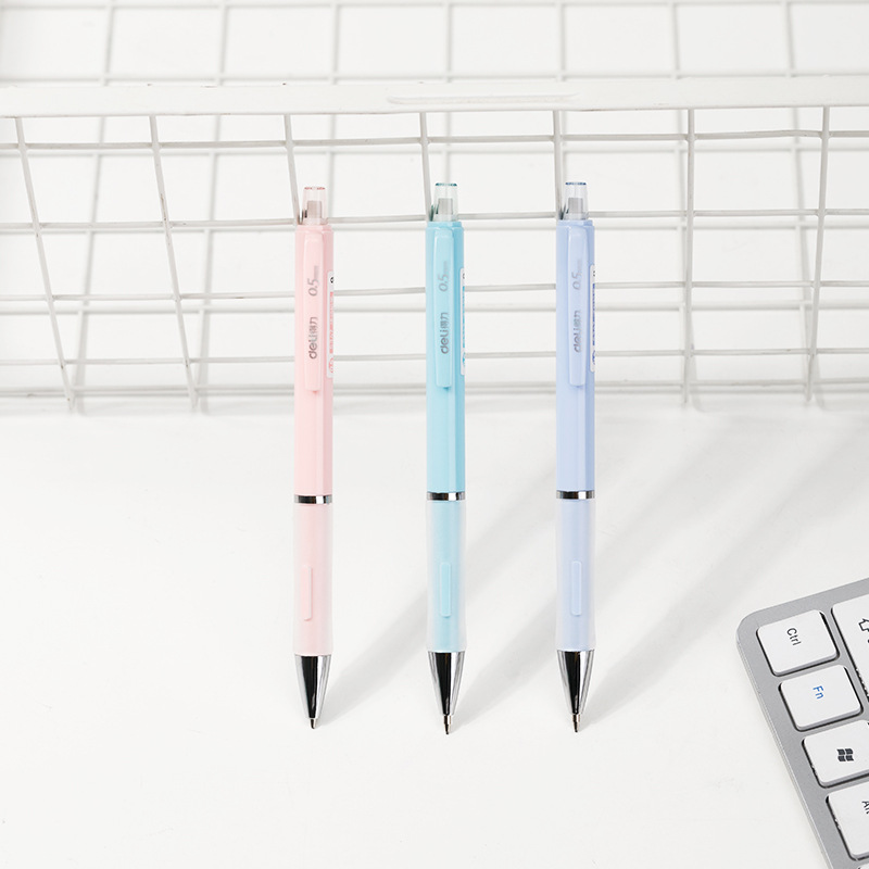 Deli S347/S348 móvil lápiz de dibujos animados simple lindo 0,5/0,7mm lápiz automático para estudiantes de secundaria