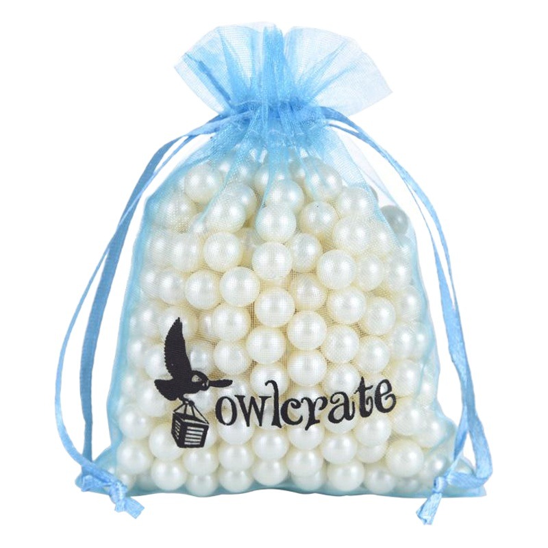 Bolsas de organza con cordón, ideales para regalos, dulces o fragancias, con logotipo personalizado