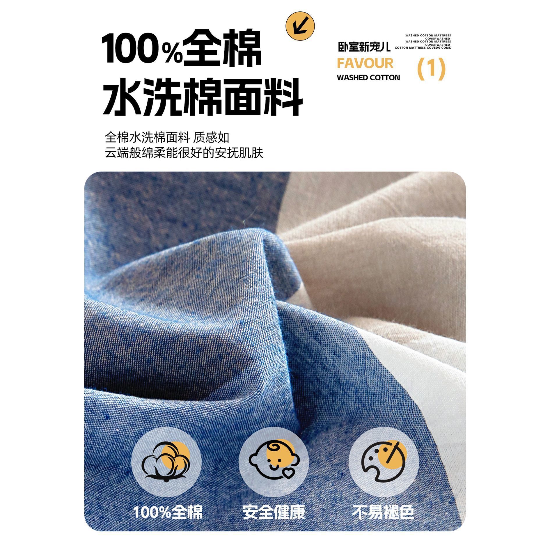 Cubierta de colchón de dormitorio de estudiantes 90x190 cubierta de colchón de algodón único cubierta de colchón de algodón lavable cubierta de colchón de algodón