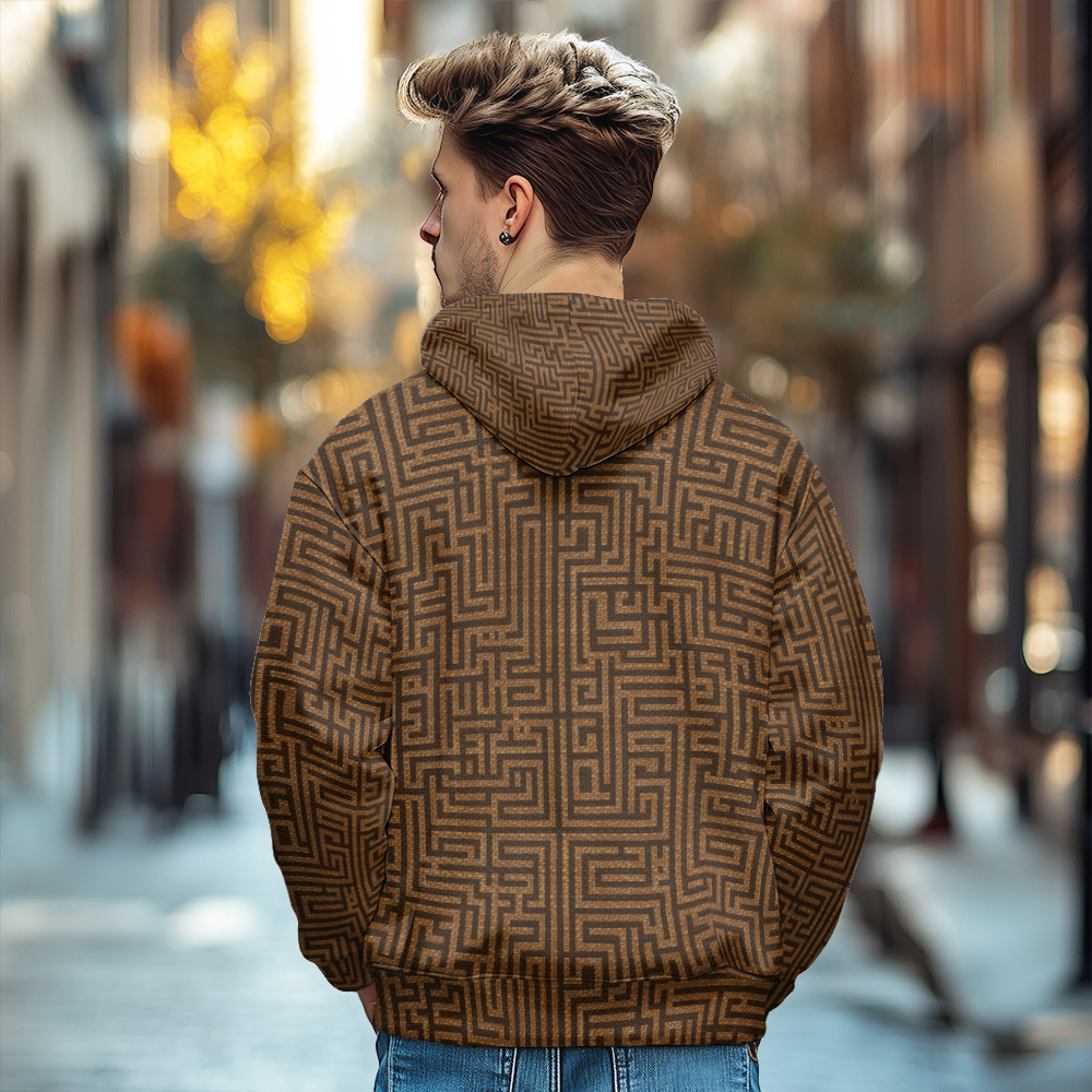 Giacca in cotone spesso con cappuccio e cerniera da uomo in stile europeo stampato autunno e inverno 2024_voghion.com