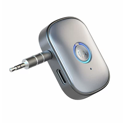 Cross-border new Bluetooth receiver car audio adapter Bluetooth hands-free AUX car Bluetooth receiver (Car mp3) - w1-silver-gray