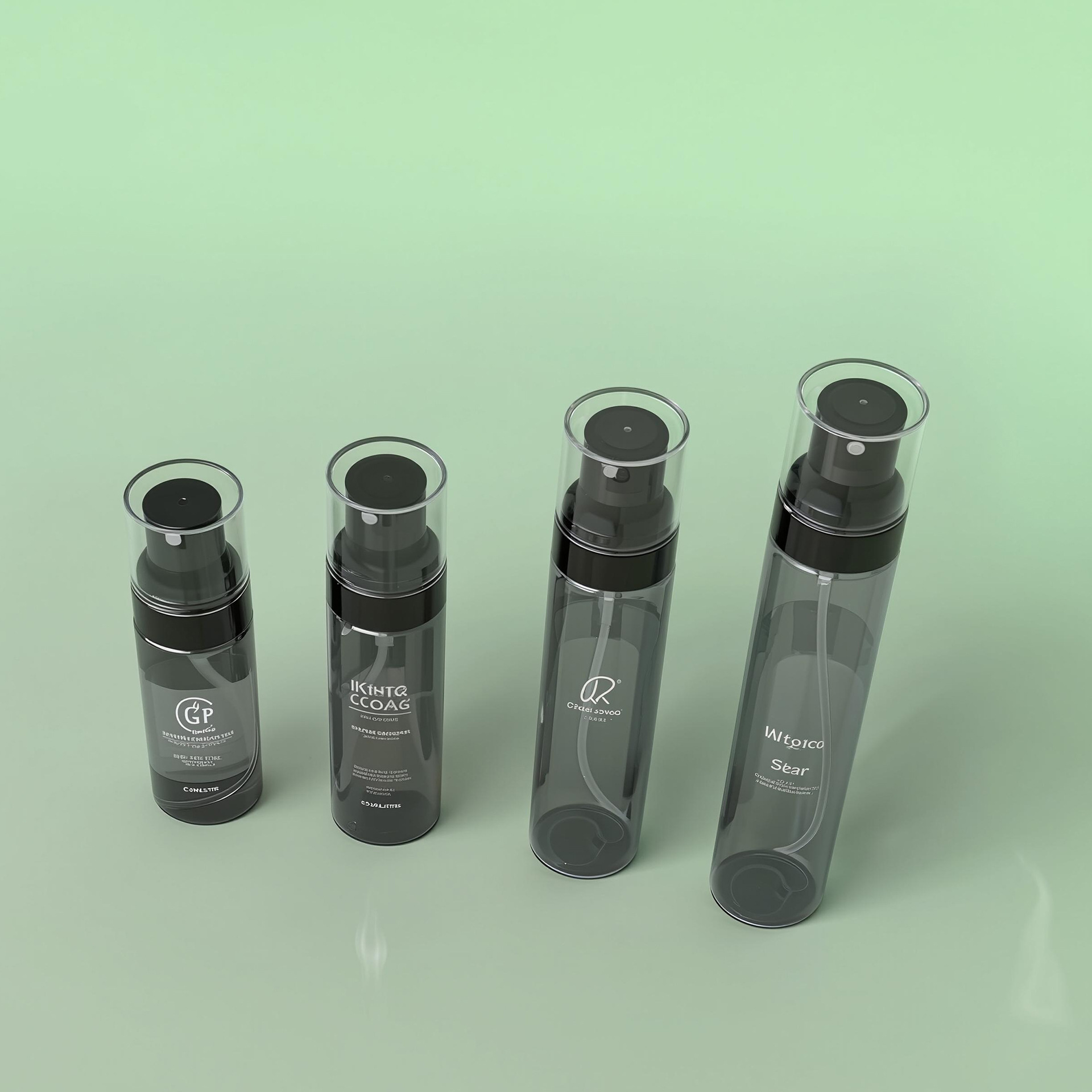 100ml透黑按压塑料酒精喷雾瓶60ml80ml细雾液体pet爽肤化妆水瓶子