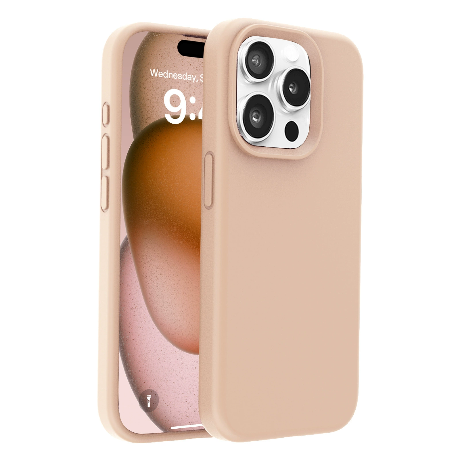 Silicone phone case (Apple) iPhone 14 series, liquid silicone + PC + microfiber, slim fit