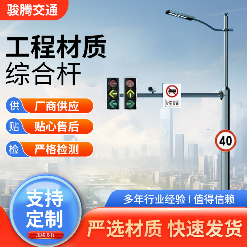 厂家批发综合杆路灯指示牌监控杆智能综合多功能多杆合一