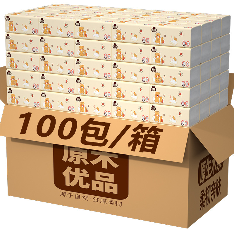 100 Packs of Tissue Paper in a Whole Box, Napkins, Paper Towels, Toilet Paper, Hand Wipes, Direct from the Manufacturer, for Commercial and Catering Use