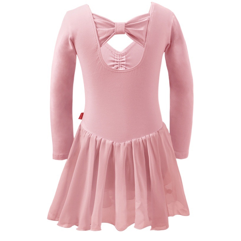 Ropa de baile para niños vestido de ballet de primavera para niñas vestido de baile de una sola pieza ropa de práctica de manga larga para niñas ropa de baile chino