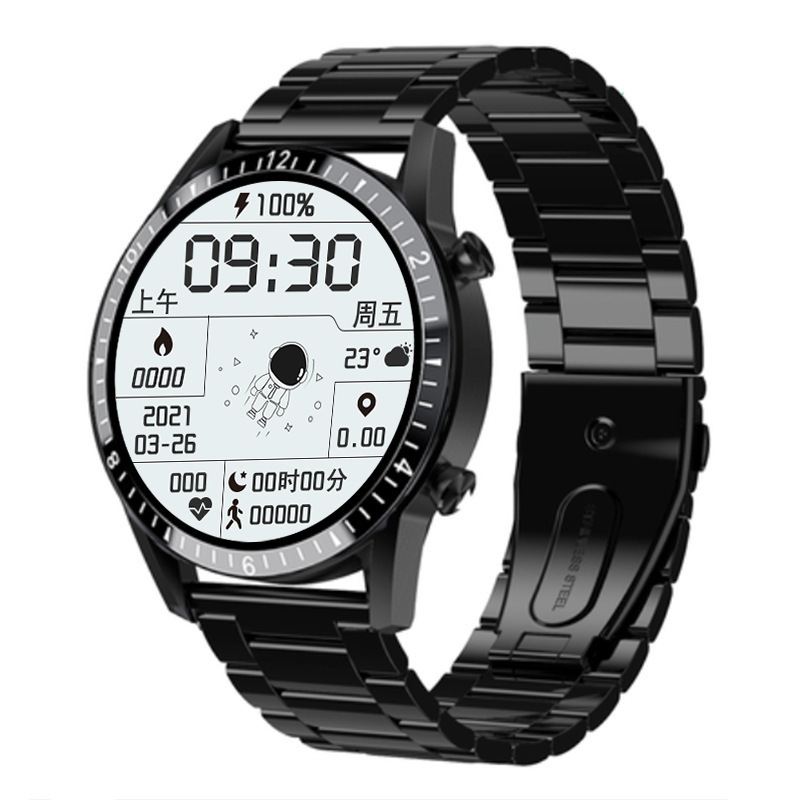 T9 실버 대나무 스틸 시계줄(자기 충전)