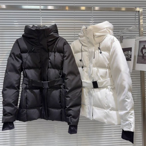 2026 Winter New Style Sweet and Elegant Pure Color Waist-Cinching Belt High Collar Hooded down Jacket for Women 2026 Winter New Style Sweet and Elegant Pure Color Waist-Cinching Belt High Collar Hooded down Jacket for Women