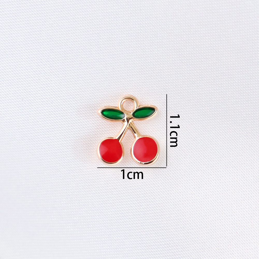 Colgante de frutas de aleación con gota de aceite, DIY pulseras y pendientes