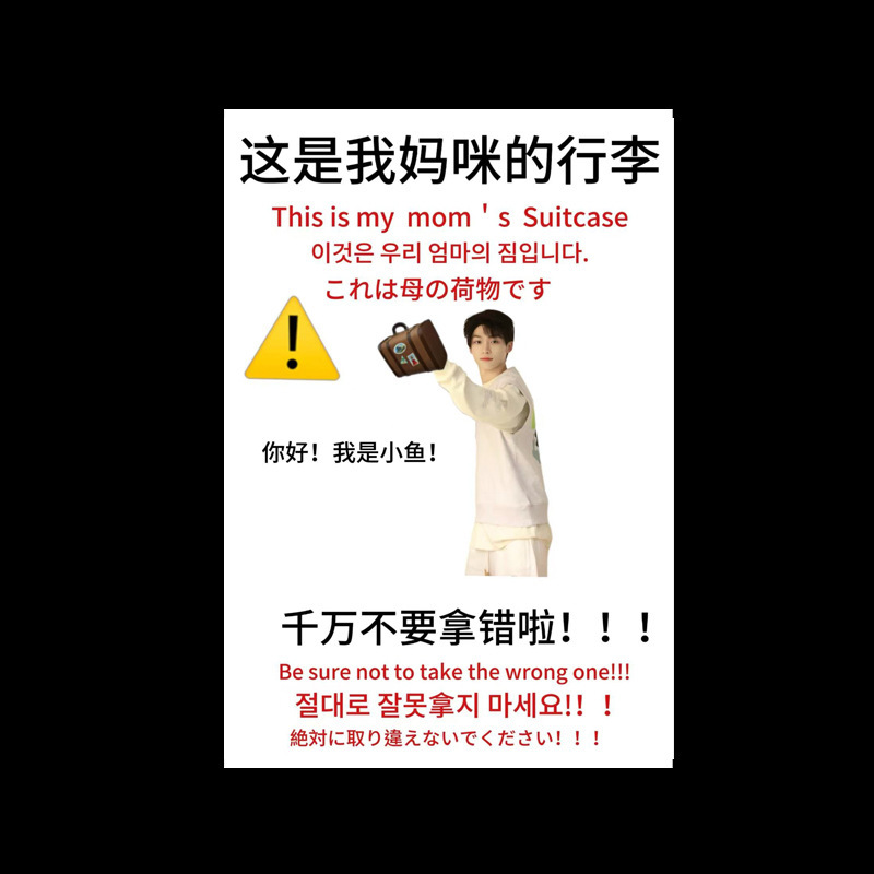 逆爱田栩宁梓渝行李牌书包挂件挂饰登机牌防丢明星演唱会应援周边|undefined