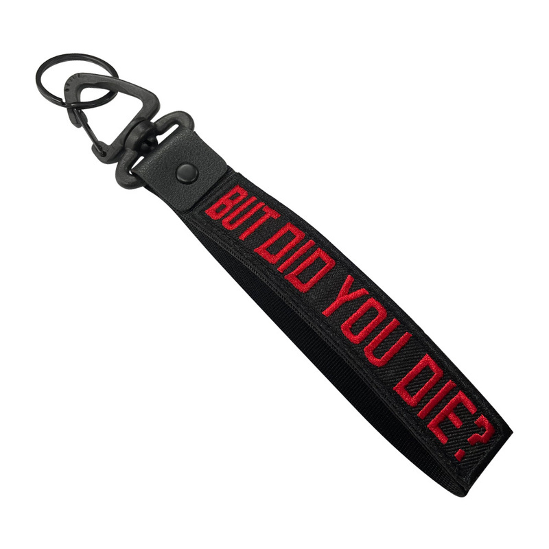in stock Sports Wrist Lanyard Cloth Strip Embroidered Letters Aviation Keychain Backpack Suitable for Luggage, Motorcycle