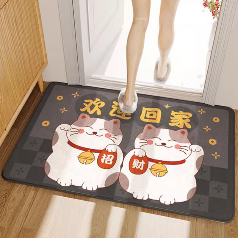 회색 행운의 고양이