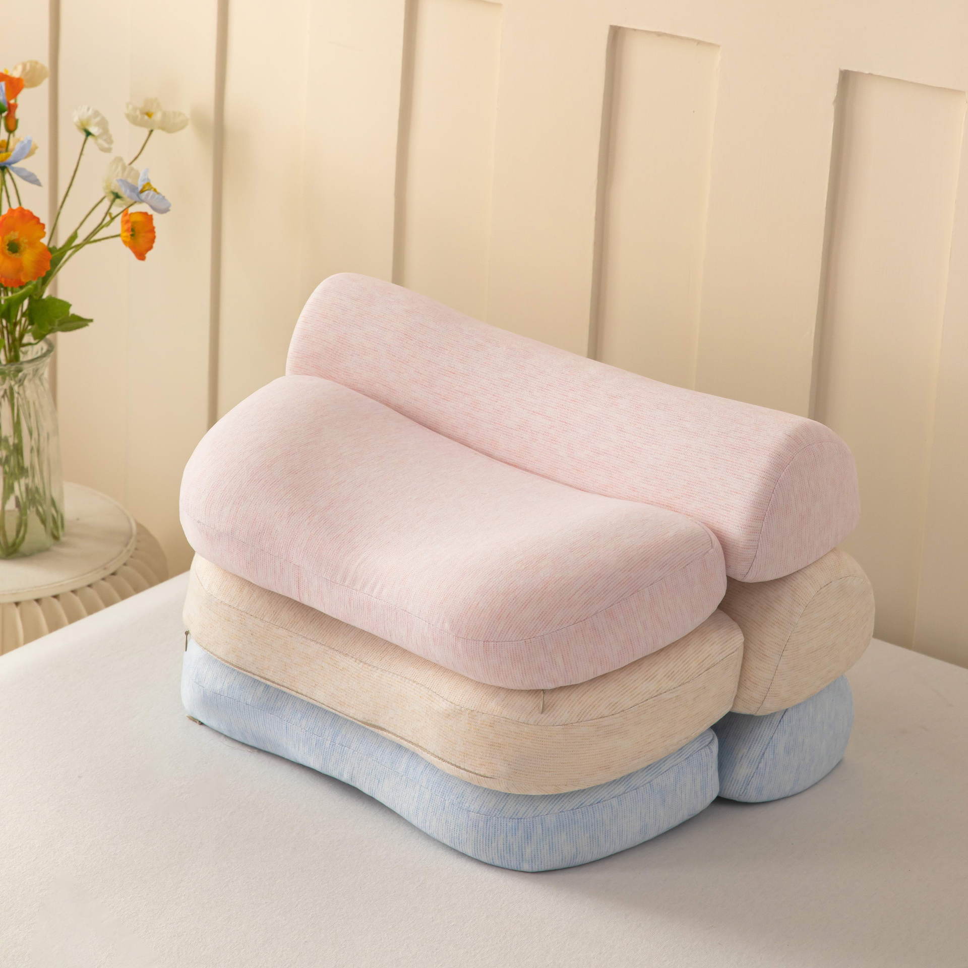 反牵引记忆棉高回弹枕芯家用枕芯透气护颈枕单人枕头助睡眠颈椎枕