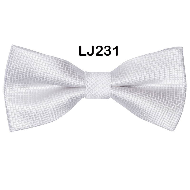 Classic Men's Solid Colour Bow Tie For Formal Wedding Attire_voghion.com