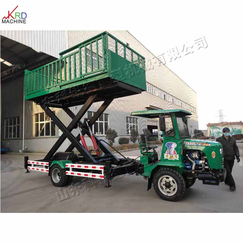 猪仔转运盘拖畜牧车 盘拖畜牧升降四轮车 双轨道两侧门装卸车