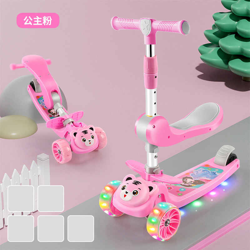 Scooter para niños 1 - 3 - 6 - 8 años de edad puede montar patinaje 3 - en - 1 para niños y niñas scooter patinaje transfronterizo image 17