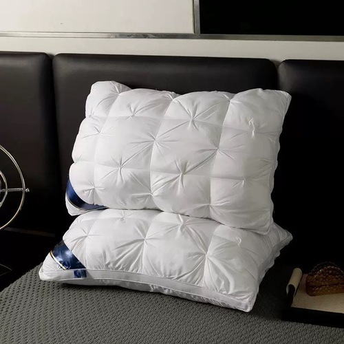 Factory Direct Sale New Hilton Hotel Twisted Flower Bread Pillow Non-Sag Feather Fleece Neck Support Adult Pillow Core