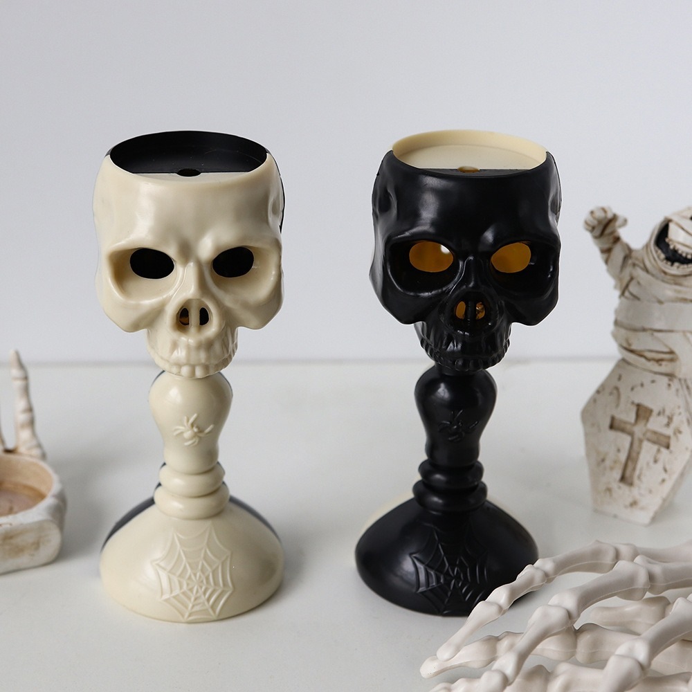 Nuevo Halloween decoración lámpara calavera candelabrera LED iluminante lámpara de noche tabla de fantasmas de la atmósfera del festival de props