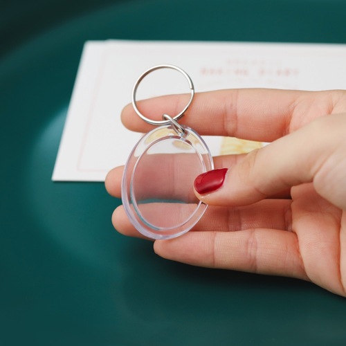 Photography gift lock acrylic keychain transparent keychain blank photo frame children's photography keychain mixed batch