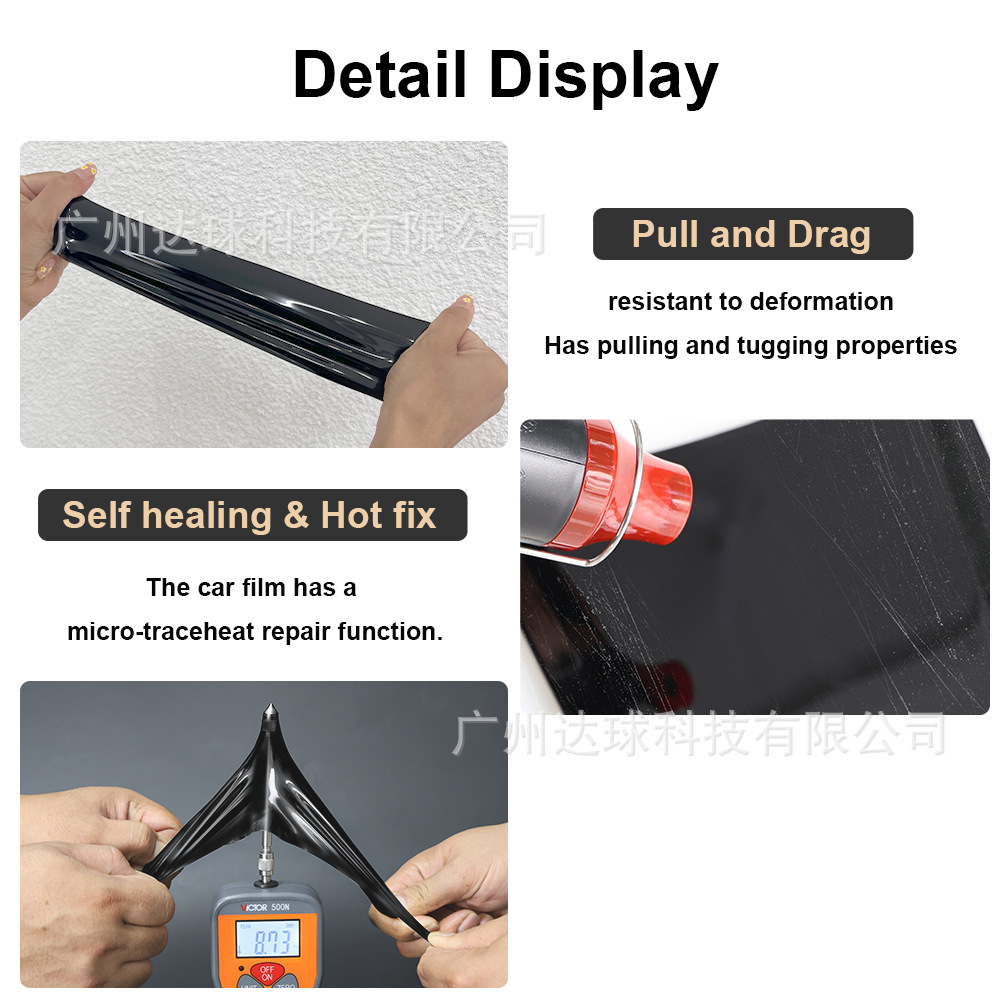 Car Color Change Film Tpu Piano Black Ppf Paint Protection Film Full Car Film Car Wrap Film Tpu Glossy Black Black Warrior