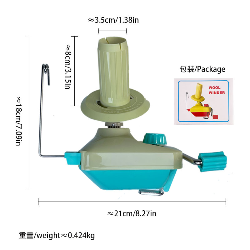 Pequeña máquina de bobinado de lana doméstica bola de lana de plástico Winder manual de manivela de lana tejida Winder al por mayor