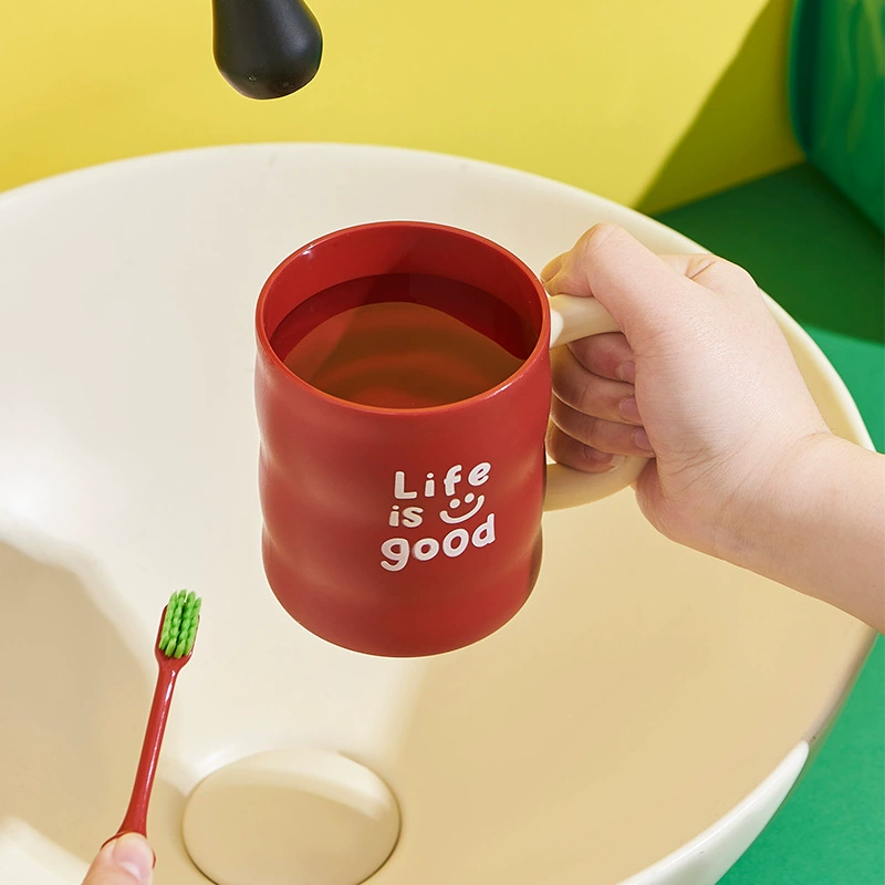Mouthwash, capacious cute plastic tea cup, English, wholesale