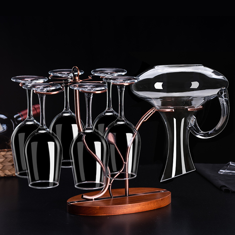 Creative Pine Welcome Red Wine Glass Decanter Stand High-Stemmed Cup Upside-Down Rack Hanging Cup Bracket Manufacturer Wholesale