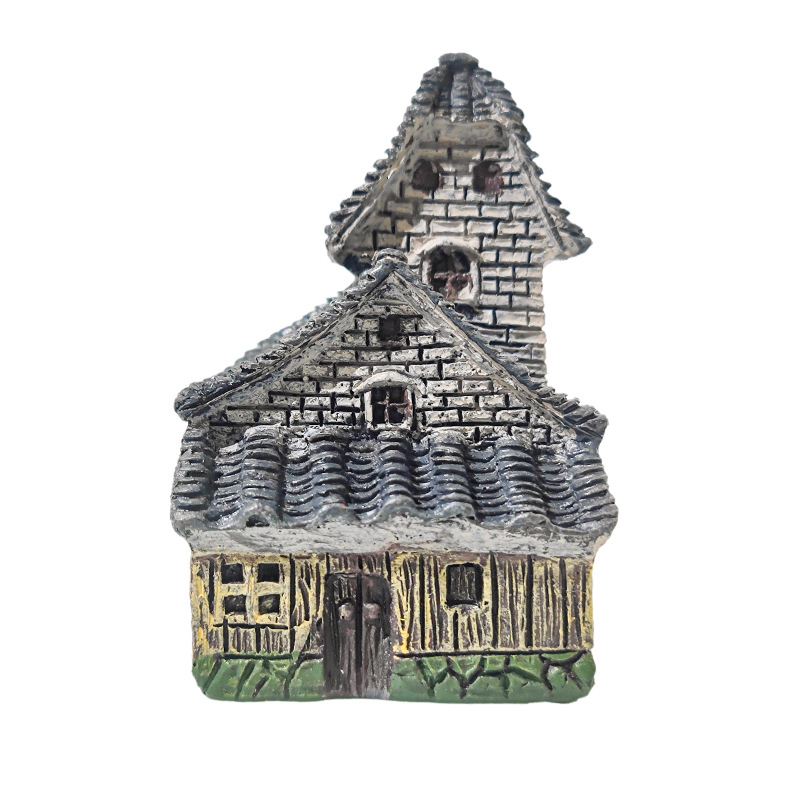 Casa de campo casa antigua decoración de maceta accesorios de bonsai decoración de resina creativa pecera paisajismo al por mayor