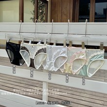 【AYDE·春夏蕾丝·桃花诺】甜美系蝴蝶结镂空性感纯欲女士三角裤