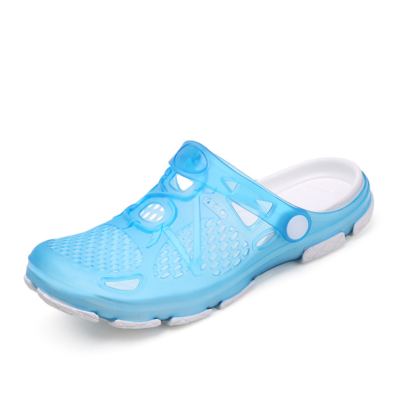 Nuevo estilo coreano zapatos de playa verano las mujeres zapatillas de punta cerrada desgaste exterior fondo grueso aumento casual moda deportes sandalias para las mujeres