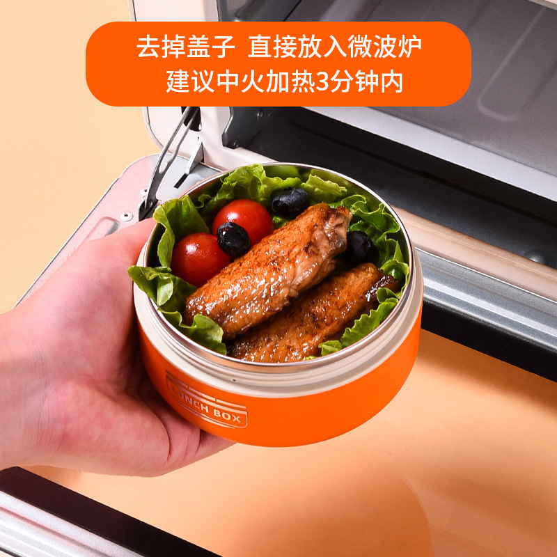 316 ステンレス鋼の断熱ランチボックス蓋付きオフィスワーカーのためのポータブルミニ朝食ボウル電子レンジ対応ランチボックス|undefined