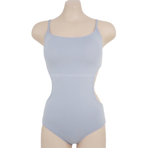 Cross-border Japanese and Korean new women's one-piece solid color sling leaking back sexy simple slimming hot spring resort swimsuit for women