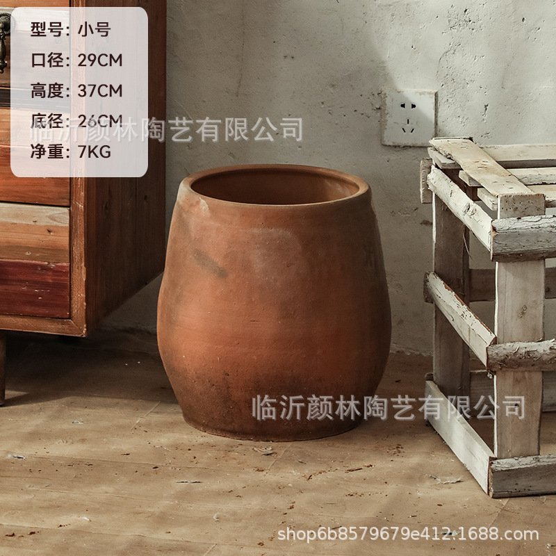 Retro color de cerámica maceta de viento tranquilo maceta de cerámica