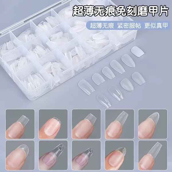 Cross-Border Hot-Selling Type a 600-Piece Full-Size Full-Cover Wearable Nail Tips for Nail Salons