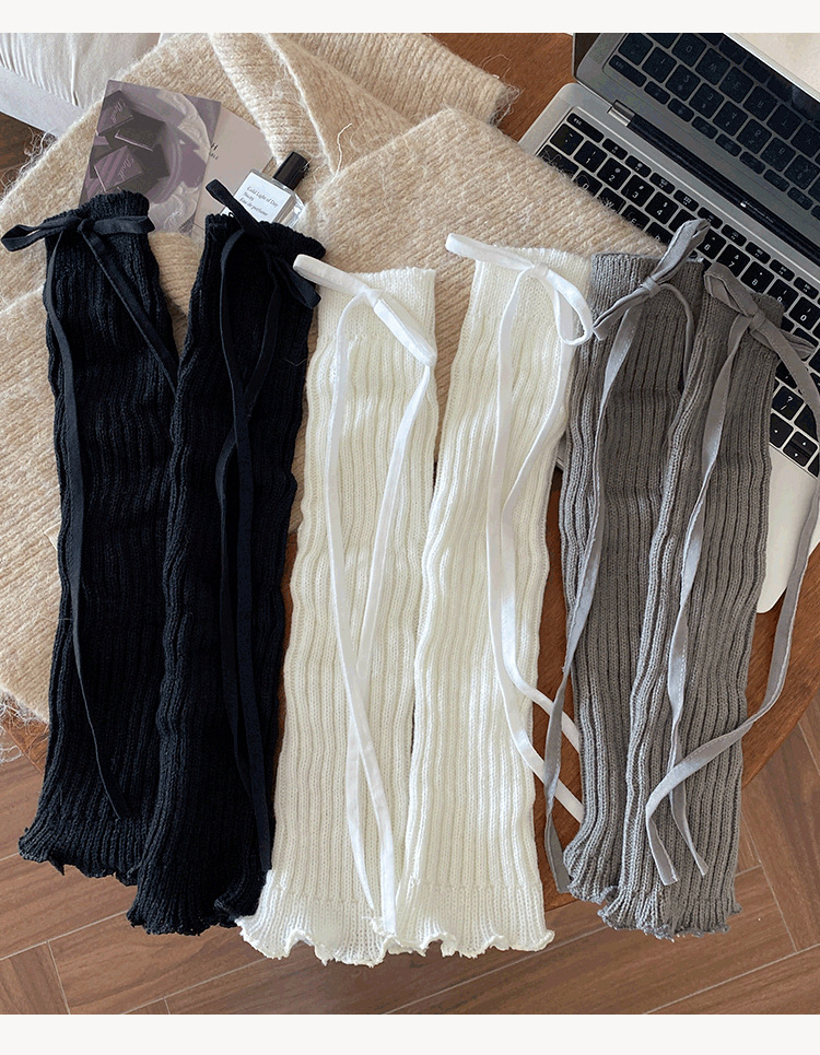 Leg Warmers Bootshang Cotton Socks For Women Cross Strap Calf Socks Spring And Autumn Retro Split Winter Ballet Style Solid Color Knitted Calf Sleeves_voghion.com