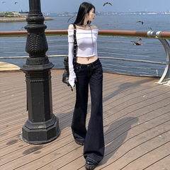 24th ootd! | アメリカのレトロなワイドジーンズ秋冬の新しい低腰が痩せている
