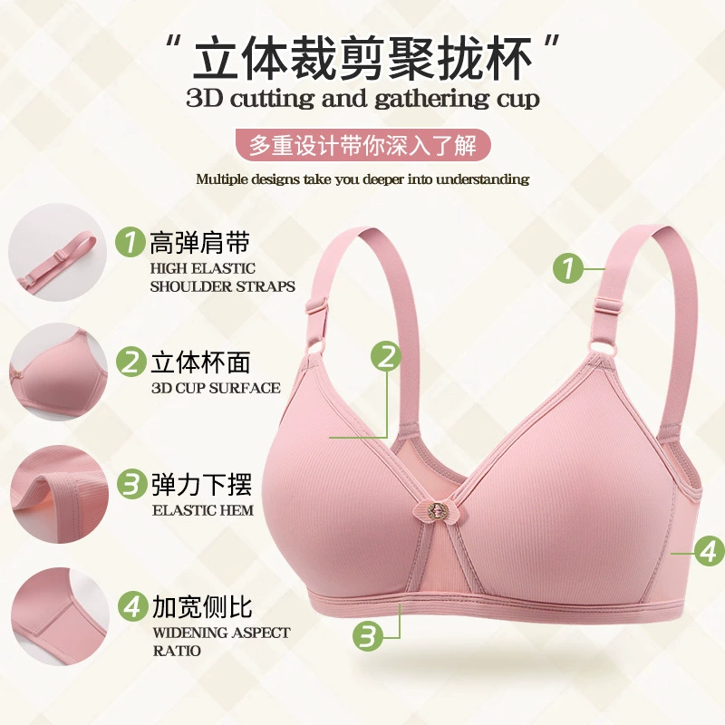 (Cross-border trading), soft comfortable wireless bra, breathable underwear