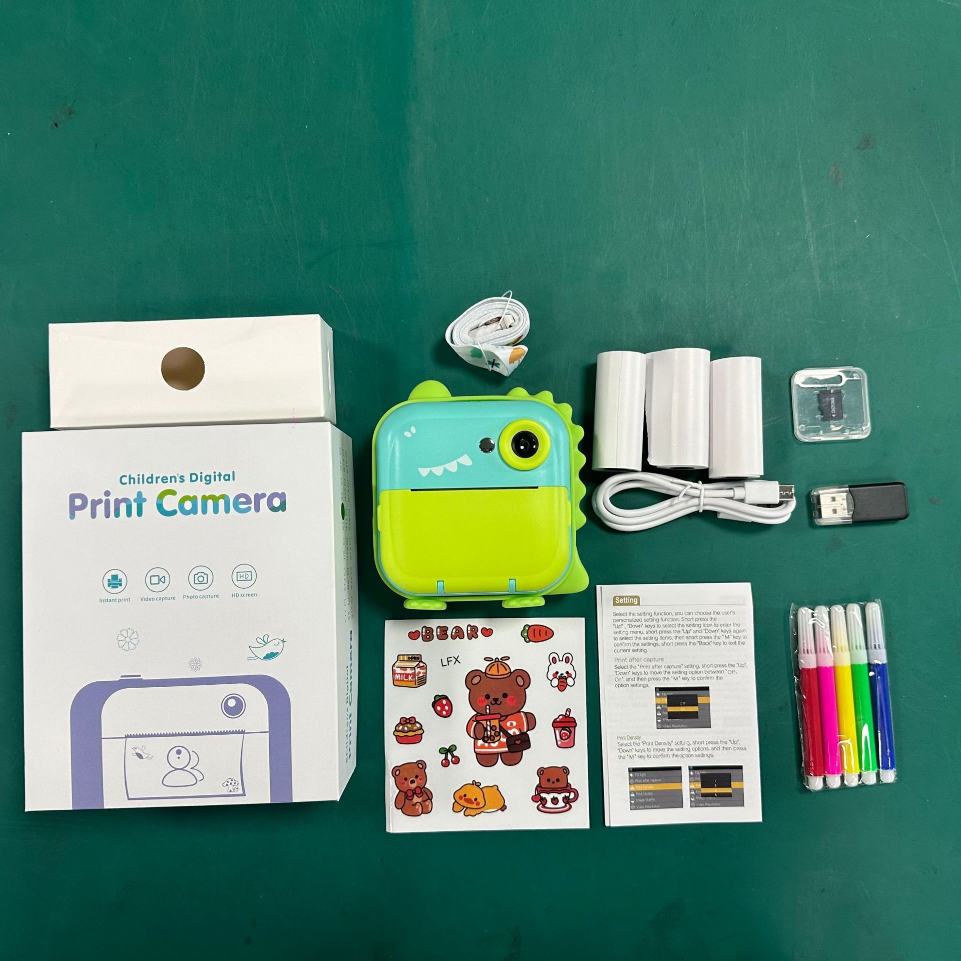 Cámara instantánea Q5 de juguete con diseño de dinosaurio y unicornio, producto nuevo de Amazon transfronterizo, linda cámara de fotos para niños.