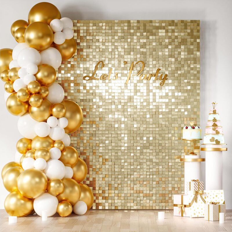 Glitter Wall Backdrop Suitable for Birthdays, Anniversaries, Weddings, Parties, Graduation Ceremonies, Square Sequin Photo Background