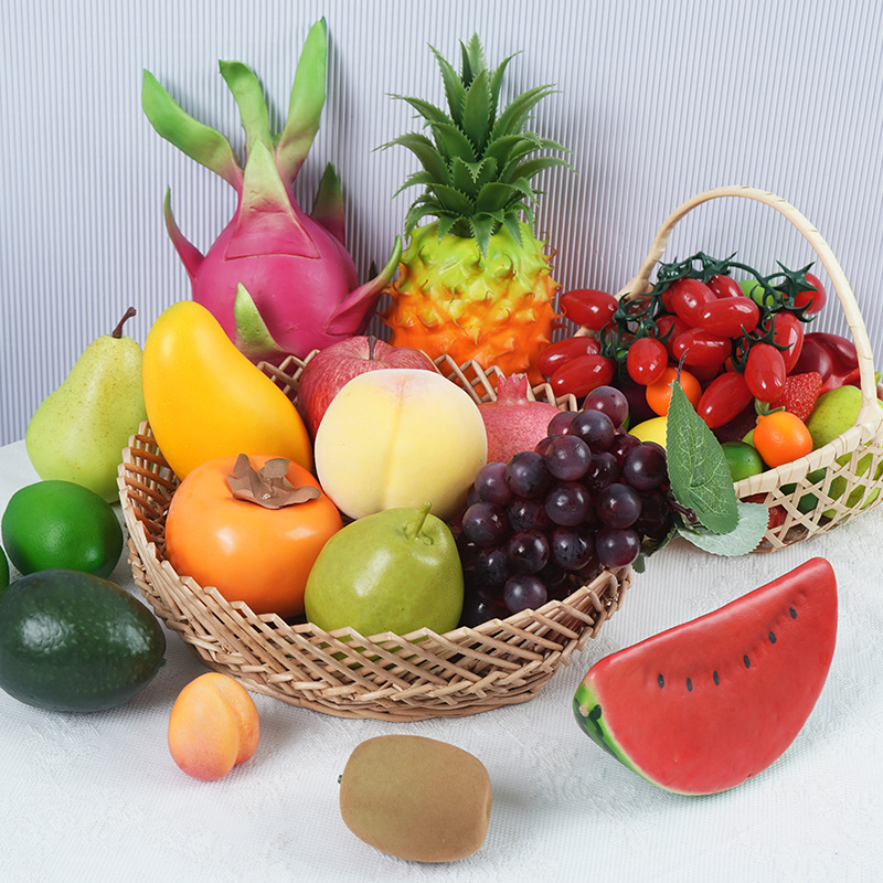 厂家定制批发仿真水果模型假苹果草莓西瓜拍摄装饰品早教认知道具