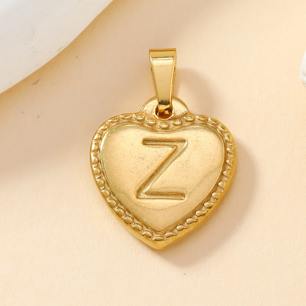 Joyas de tendencia transfronterizas acero inoxidable fundición estereoscópica titanio acero amor colgante 26 letras DIY accesorios de collar de pulsera