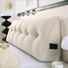 三角靠垫灯芯绒床头软包大靠背卧室床上双人靠枕靠背枕护腰可拆洗