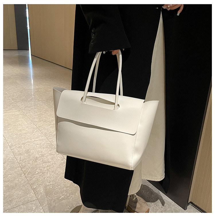 2024 Donna Nuovo Lare Capacità Alta Qualità Texture Semplice Tempo Libero Colore Solido PU Versatile Trendy Portatile Ascellare_voghion.com