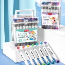 水性丙烯马克笔套装可水洗学生专用水彩笔儿童彩色双头马克笔批发