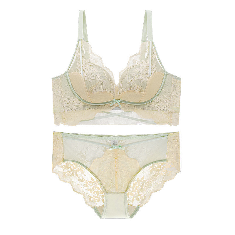 8136 generación de cabello puro encaje niña pecho pequeño recogido para mostrar sujetador grande ligero y transpirable sin anillo de acero sujetador antibacteriano mujer