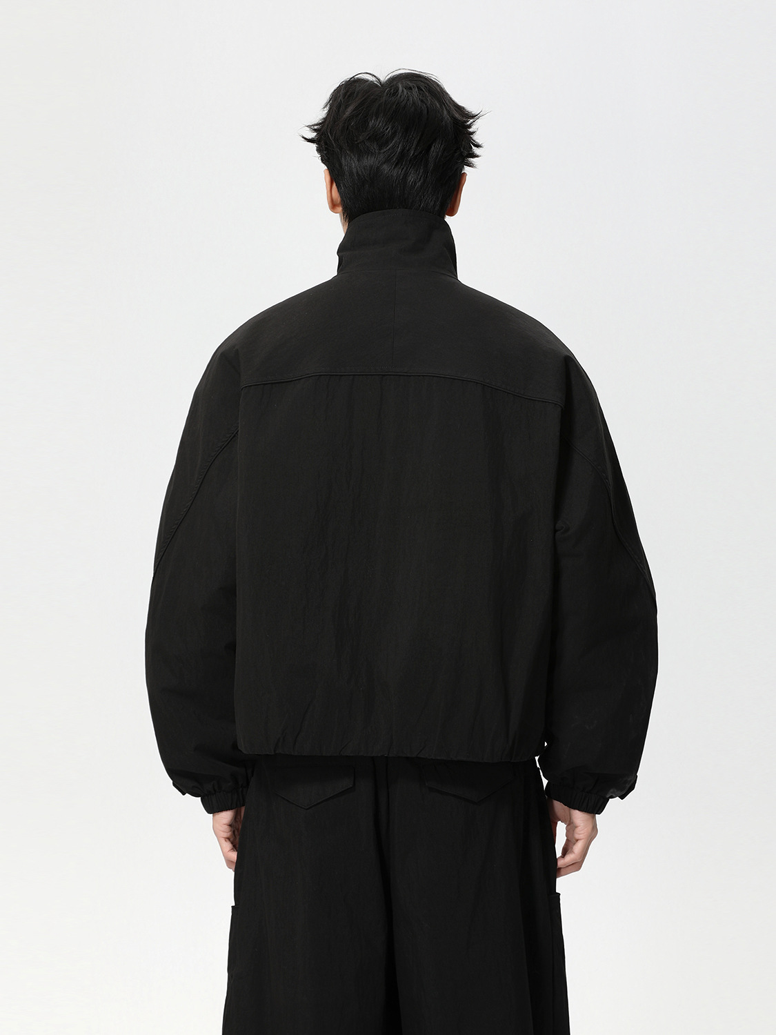 MTLCLOTHES Hombres| Coreano simple ropa de algodón de color sólido chaqueta cintura elástica pantalones casuales multifuncional conjunto diario