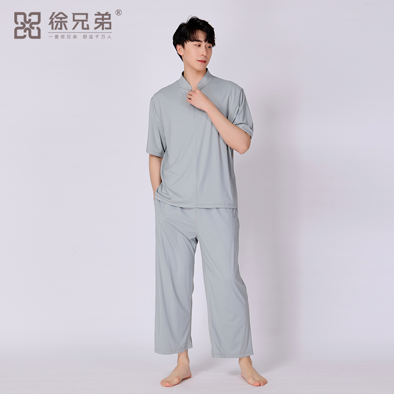 61K3 남성과 여성을위한 땀 옷 목욕 옷 아이스 실크 아이스 실크 QUSHUI 파자마 목욕 마사지 홈 의류 란