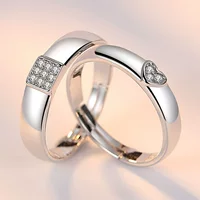 Creative square ring heart shaped, Korean style, for beloved